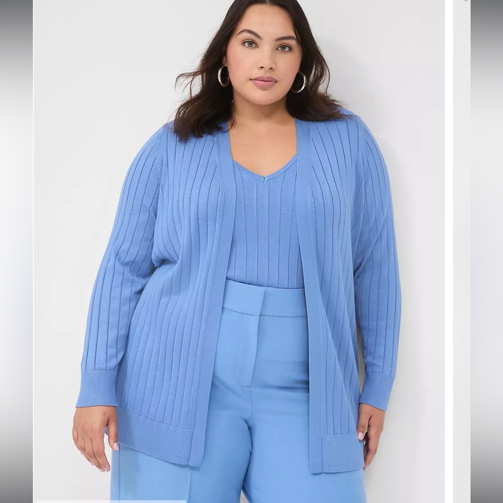 Lane Bryant Light Blue Cardigan Sweater